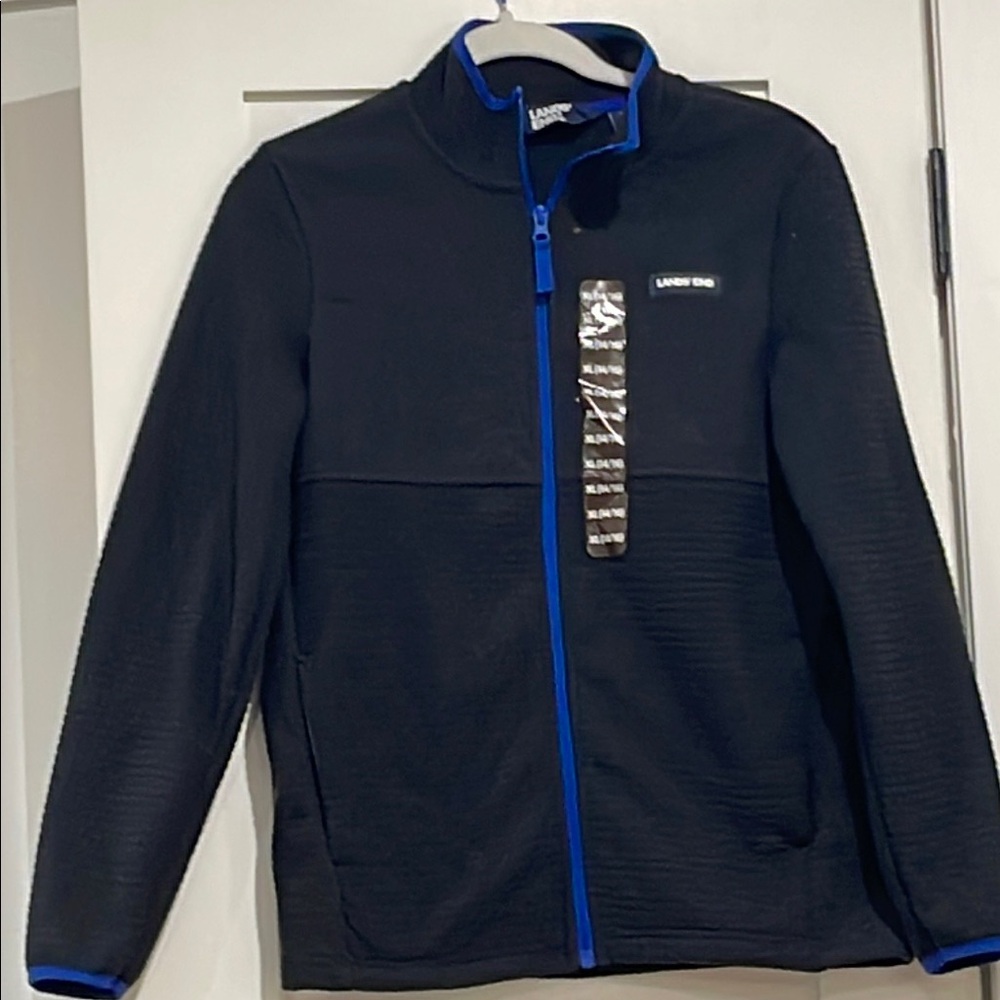 Black and Blue Zip-Up Jacket